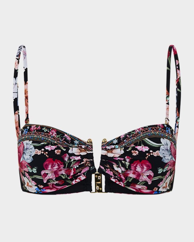 Midnight in Monserrate Bandeau U-Ring Bikini Top